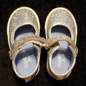 Toddler Girl OshKosh Silver Glitter Mary Jane Flat